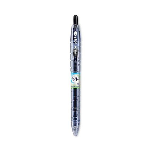 Pilot B2p Recycled Gel Fine 0.7 Mm Black Ink Translucent Blue Brl Package Of 12