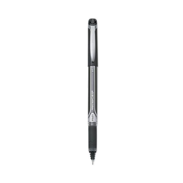 Pilot Precise Grip Rollerball Pen Stick Bold 1 Mm Black Ink/Brl Package Of 12