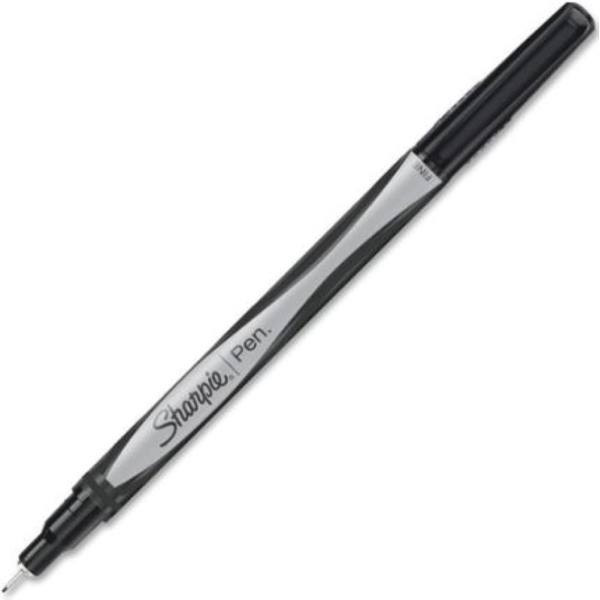 Sharpie Water-Resistant Ink Pen Stick Fine 0.4 Mm Black Ink/Barrel Package Of 4