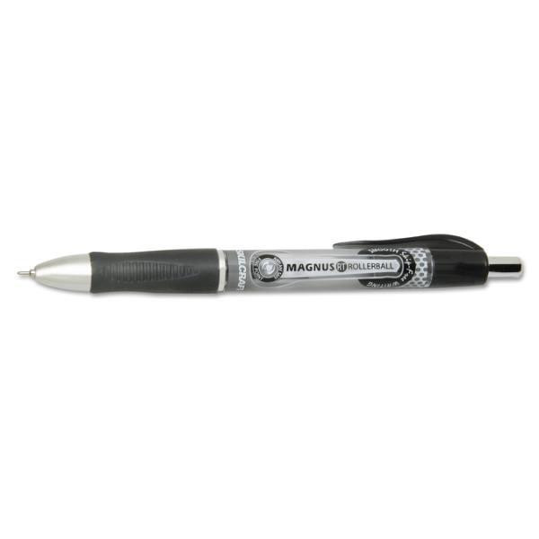 Skilcraft Needle Point Retract Roller Ball Pen, 0.7mm, Black Ink, Package Of 12