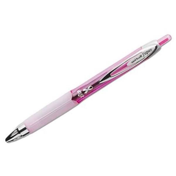 Uni-Ball Signo Breast Cancer Awareness Black Ink Pink/White Barrel Package Of 2