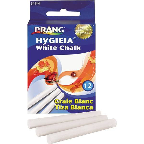 Dixon 3-1/4 In. X 3/8 In. Dustless White Chalk (12-Pack)