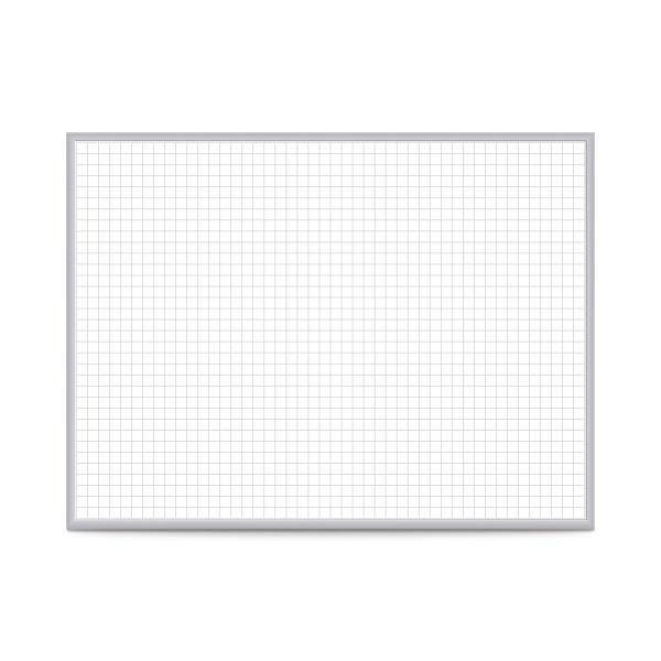 Ghent 1"X1" Grid Whiteboard Magnetic 4'H X 6'W