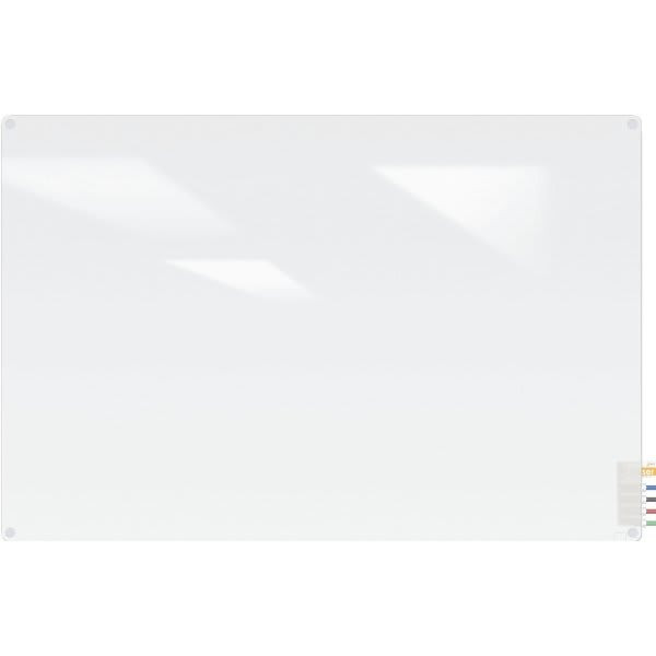 Ghent Harmony Frosted Glass Whiteboard With Radius Corners, 2'H X 3'W