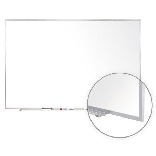 Ghent Magnetic Porcelain Whiteboard With Aluminum Frame, 2'H X 3'W