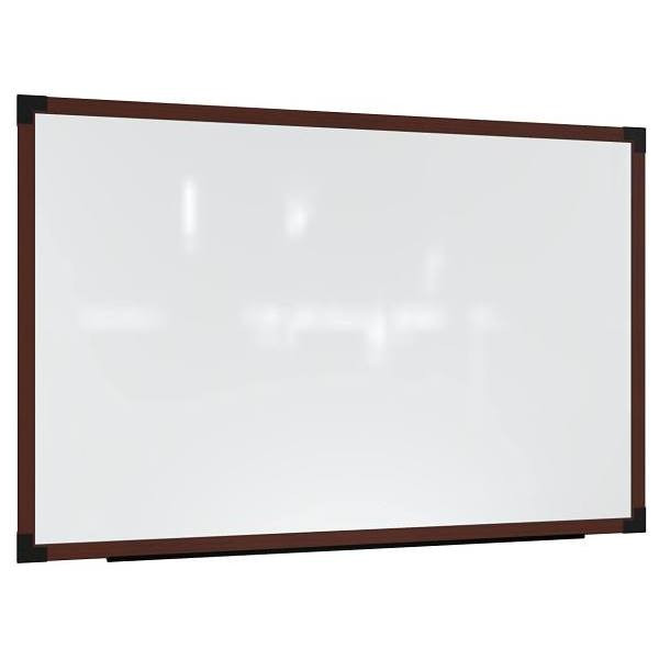 Ghent Prest Wall Whiteboard Magnetic Carmel Oak Frame 4'H X 5'W