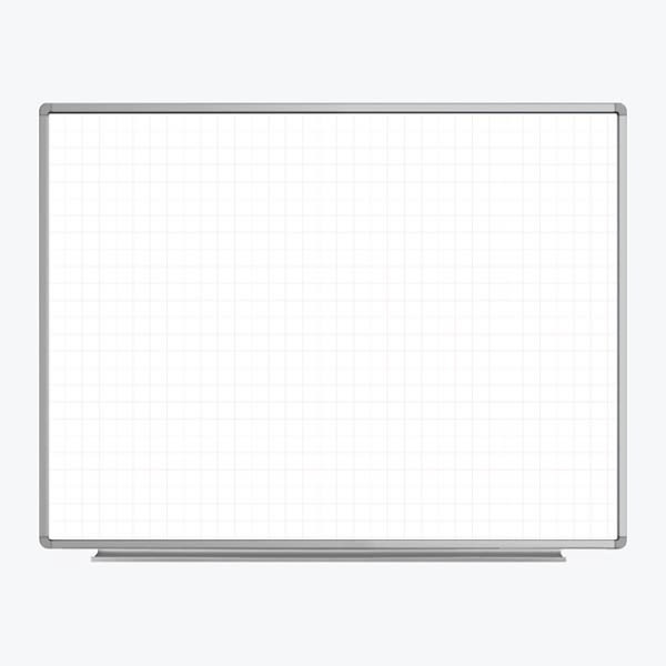 Luxor 48" X 36" Wall-Mounted Magnetic Ghost Grid Whiteboard