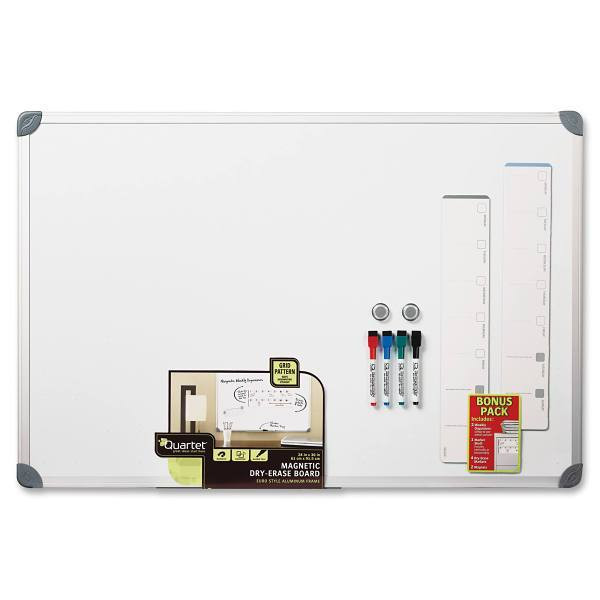 Quartet Magnetic Dry Erase Whiteboard 36"X24" Aluminum Frame-4 Markers/2 Magnets