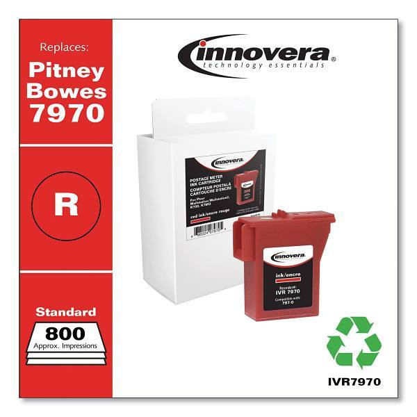 Innovera Compatible Red Postage Meter Ink Replacement 800 Page-Yield