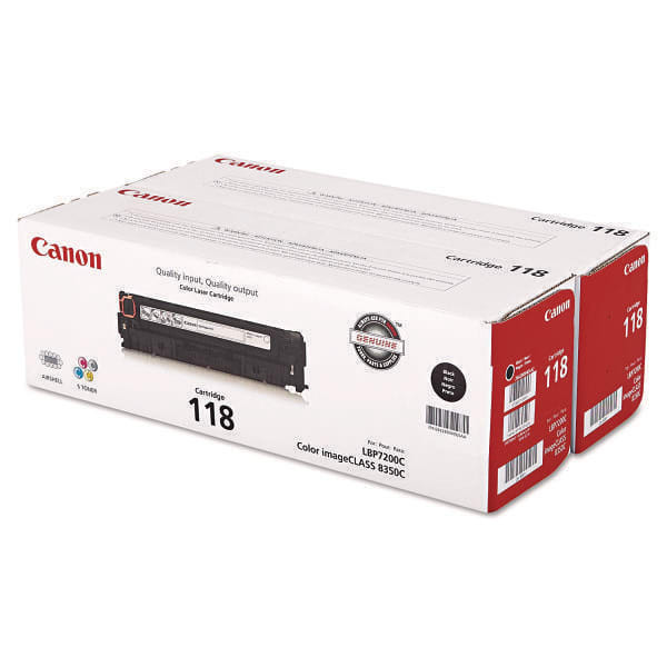Canon 118 Toner 3,400 Page-Yield Black Package Of 2