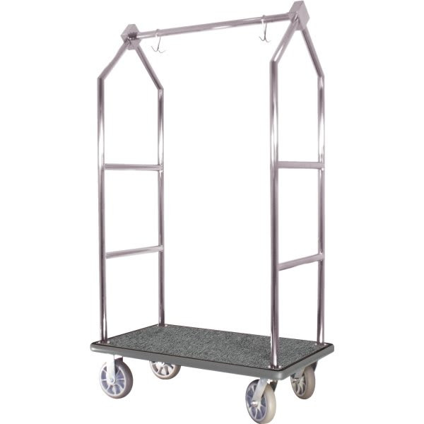 Executive Series Contemporary Stainless Steel Bellman'S Cart