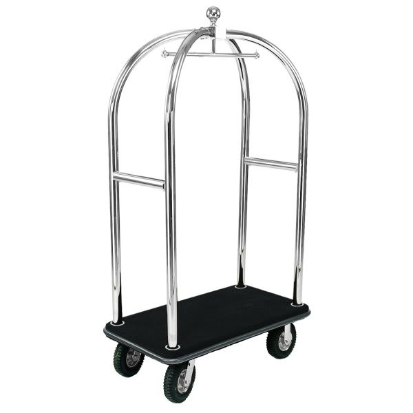 Forbes Birdcage Bellmans Luggage Cart (Black/Stainless)