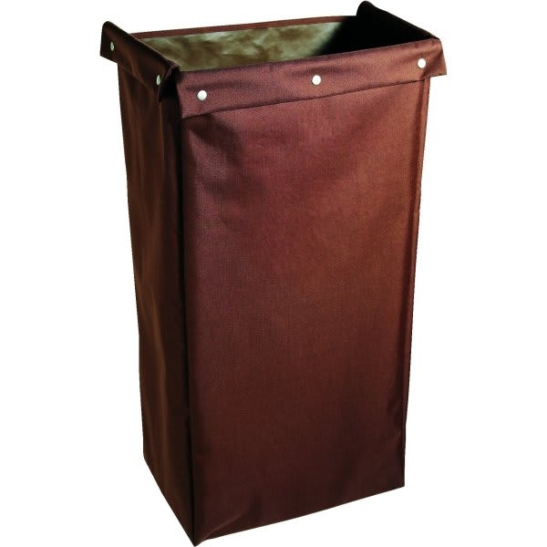 36 In. Polyester Janitor Cart Bag W/ Flaps (Brown)