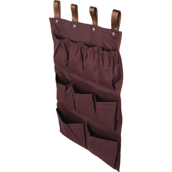 9 Pocket Housekeeping Cart Caddy Brown