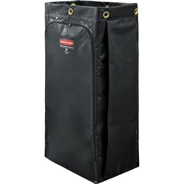 Rubbermaid Commercial 34 Gallon  Vinyl Janitor Cart Bag (4-Pack) (Black)