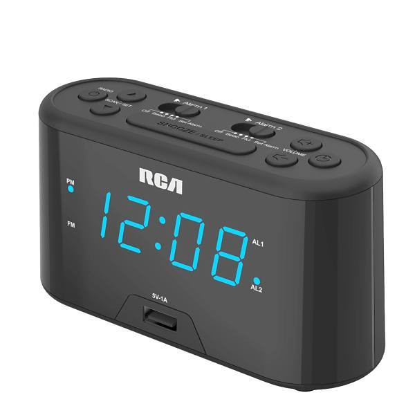 RCA Digital Clock Radio With Dual Wake And USB Charging