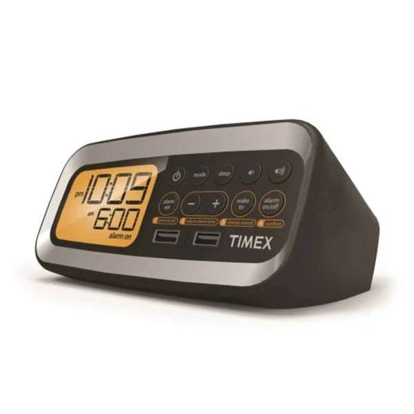Timex Clock Radio With Preset Tuning And Dual Usb Charging
