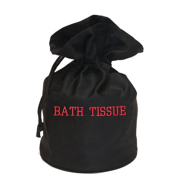 Hospitality 1 Source Bath Tissue Bag Black Red Embroidery