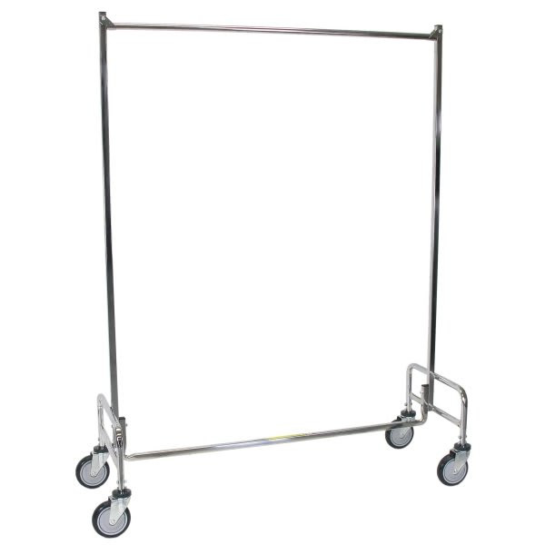 R&b Wire Single Pole Rolling Garment Rack, 36 Inches