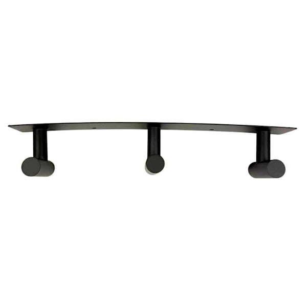 Hospitality Source Coat & Towel Steel 3-Hook W/Mounting Hardware Blk Case Of 10