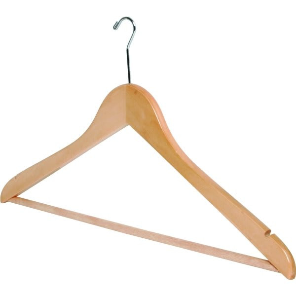 18 X 1/2" Small Hook Male Hanger, Natural Wood, Package Of 100