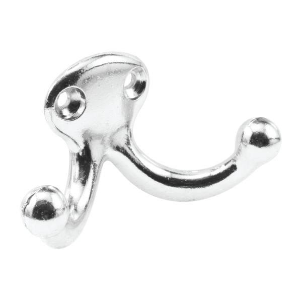 Double Wardrobe Hanger, Cast Al, Pol Nickel , Package Of 2