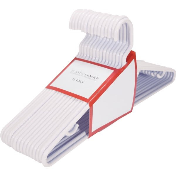 Honey-Can-Do Recycled Plastic Hanger White Package Of 60