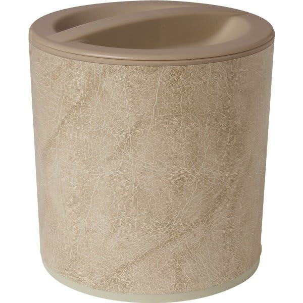 Hapco 3 Quart Design Leatherette Round Ice Bucket White