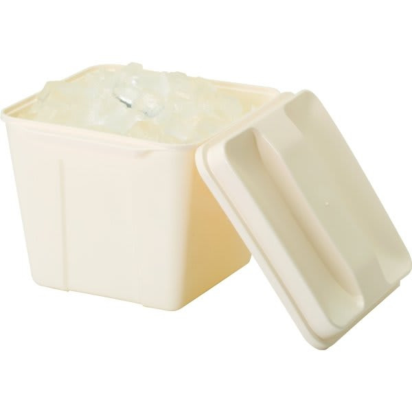Hapco 3 Quart Plastic Square Ice Bucket, Vanilla, Package Of 36