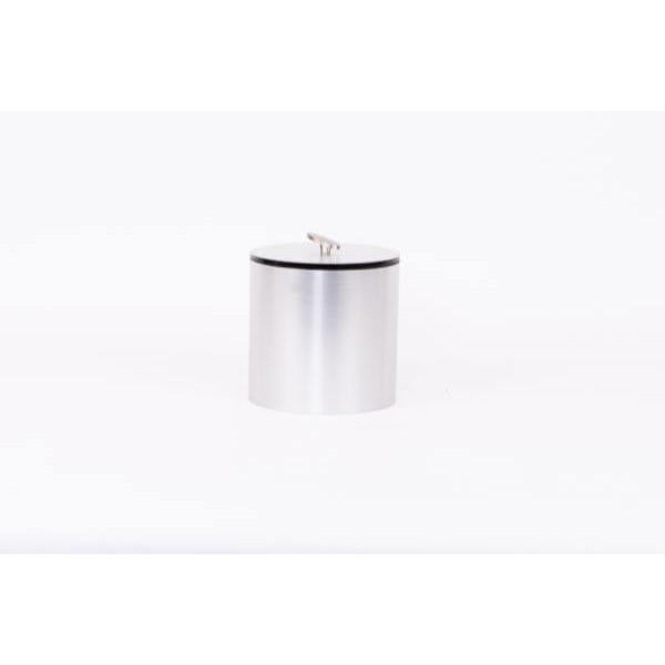 Hapco Contempo 3qt Round Ice Bucket,oval Foiled Knob,brushed Chrome,case Of 12