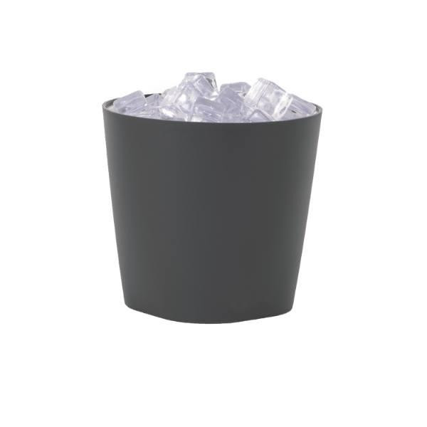 Hapco Green Certified 3 Quart Contour Ice Bucket, Graphite, Case Of 36
