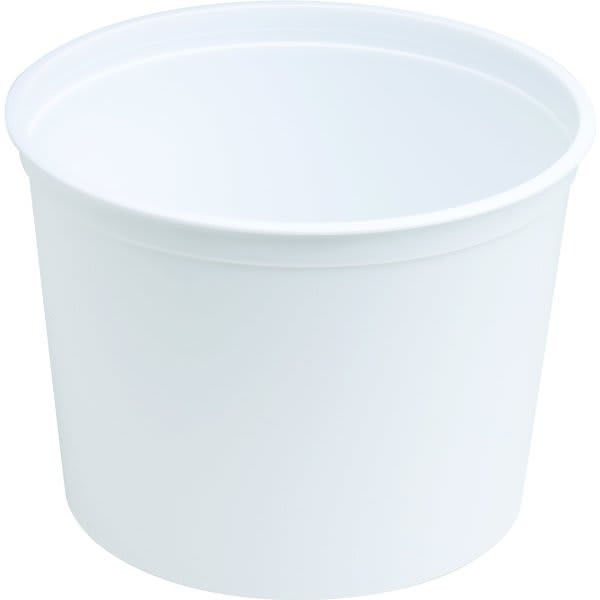 Plastic 64 Ounce Round Ice Bucket, White, Case Of 240