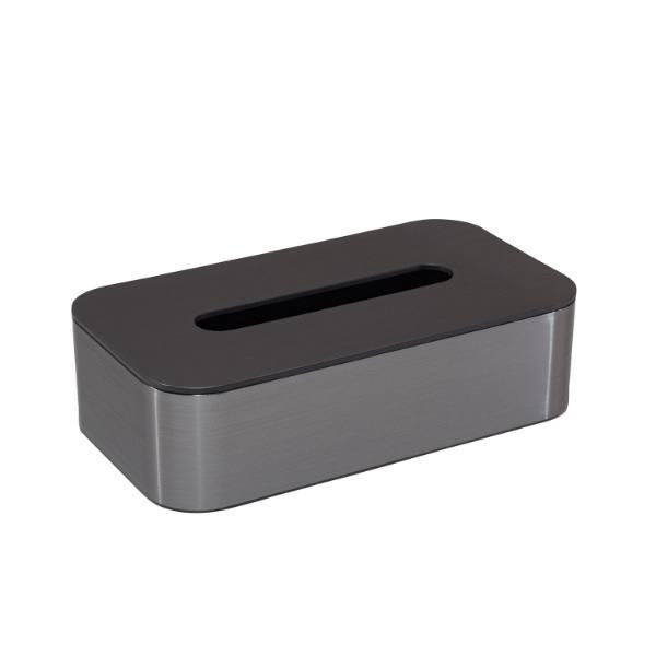 Hapco Contempo Flat Tissue Box Cover With Removable Top,graphite, Package Of 12