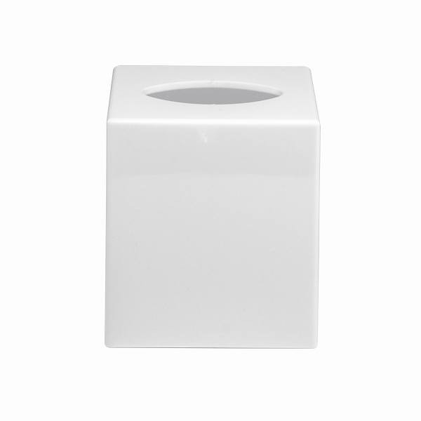 Hapco Oasis Spa Collection Boutique Tissue Box Cover White Package Of 12
