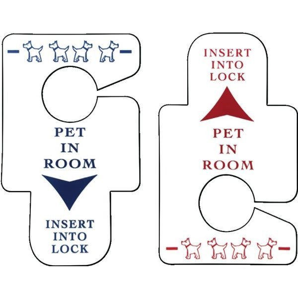Spindle Pet In Room - Do Not Disturb Style Sign Package Of 50