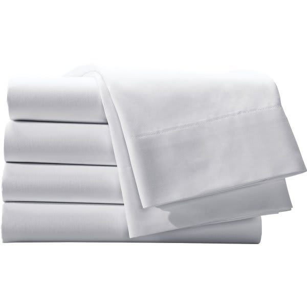 Best Western Centima Classic Flat Sheet, King, 108x115", White, Case Of 24