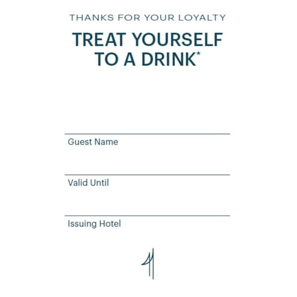 IHG Rewards Welcome Voucher - Drink - Package Of 250
