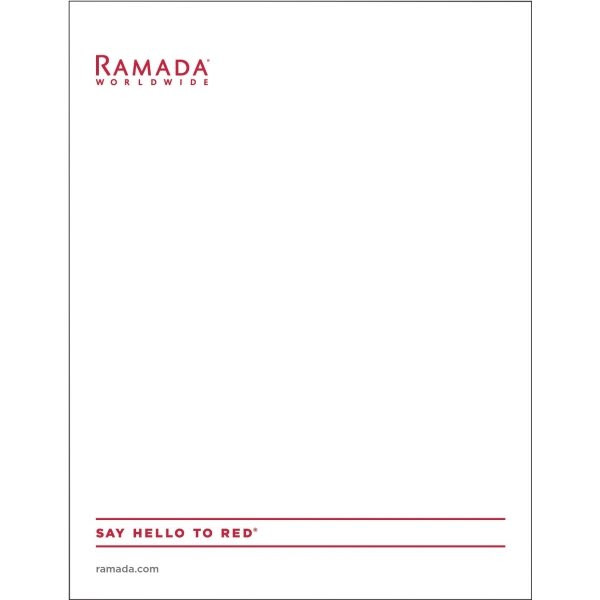 Rdi-Usa Ramada By Wyndham Memo Pads, 4.25 X 5.5", 8 Sheets, Case Of 500