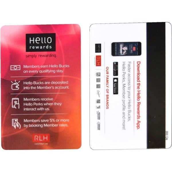 Red Lion Hotels Rewards High Grade Key Card, Case Of 500