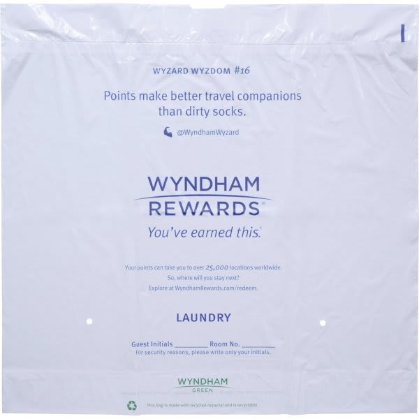 Wyndham Rewards Laundry Bag, Draw Tape 500/Cs