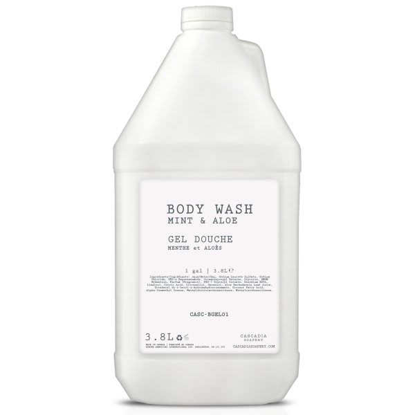 Cascadia Soapery 1gal Mint And Aloe Body Wash Case Of 4