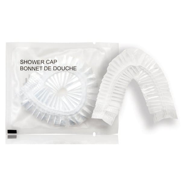 World Amenities Shower Cap, Frosted Clear Sachet, Clear Plastic Cap, Case Of 288