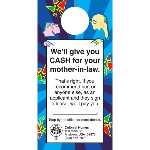 Custom Door Hanger, People Design, Package Of 100
