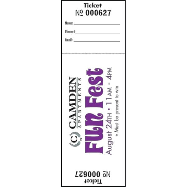 Custom Raffle Tickets Package Of 100