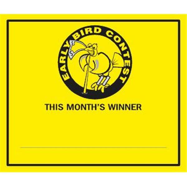 Early Bird Rent Drawing Winner Cards Package Of 6