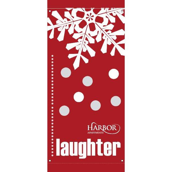 30 X 60 In. Semi-Custom Holiday laughter Banner