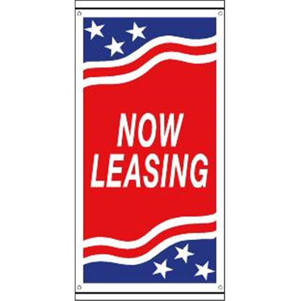 Now Leasing Boulevard Banner, Patriotic, 30 X 60