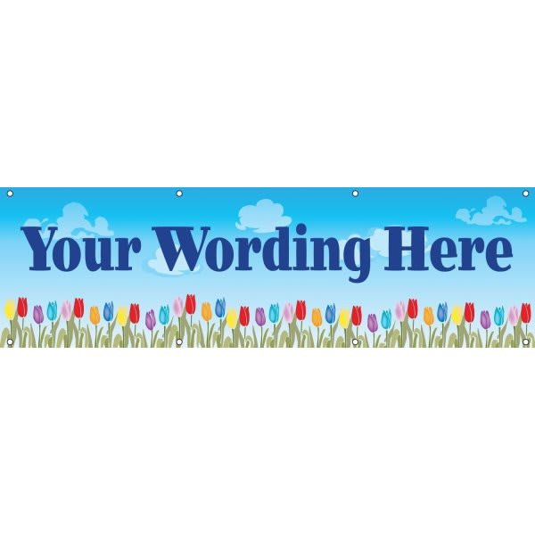 Semi-Custom Banner, Tulips, 20' X 4'