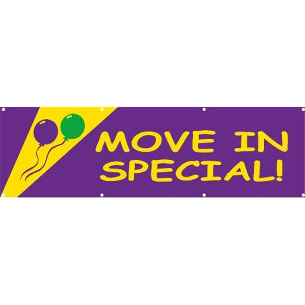Horizontal Move In Special Banner, Festive, 10' X 3'