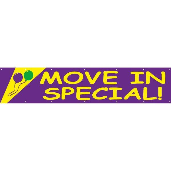 Horizontal Move In Special Banner, Festive, 20' X 4'